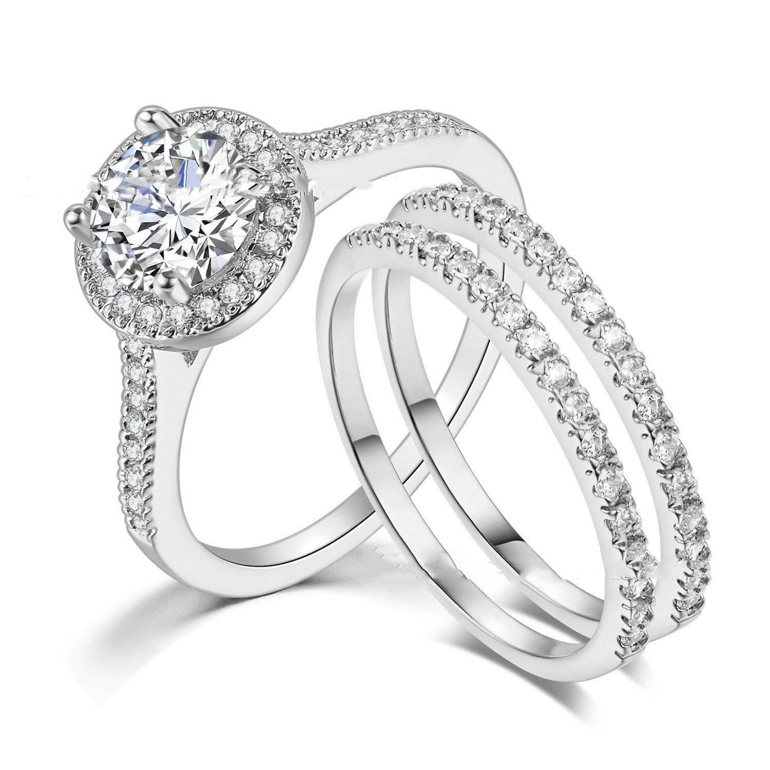 European And American Classic Women's Engagement Ring - MU SHANG CO.
