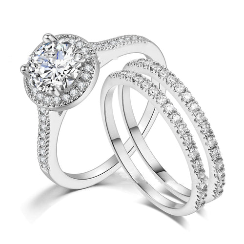 European And American Classic Women's Engagement Ring - MU SHANG CO.