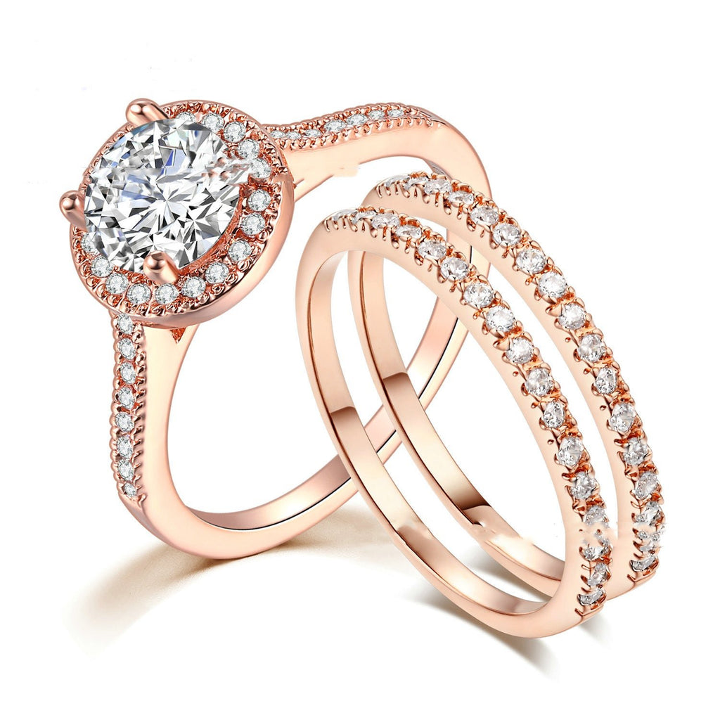 European And American Classic Women's Engagement Ring - MU SHANG CO.