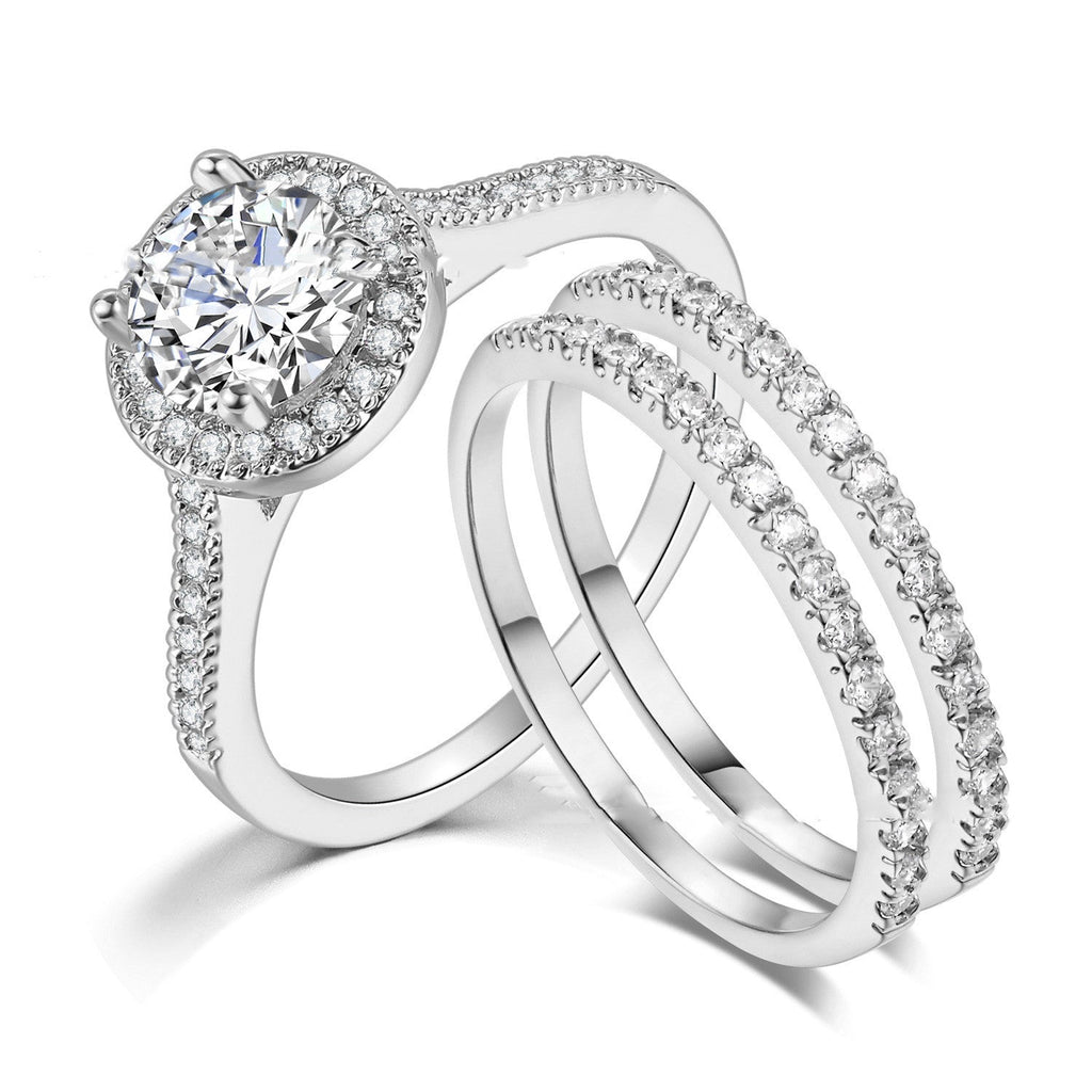 European And American Classic Women's Engagement Ring - MU SHANG CO.