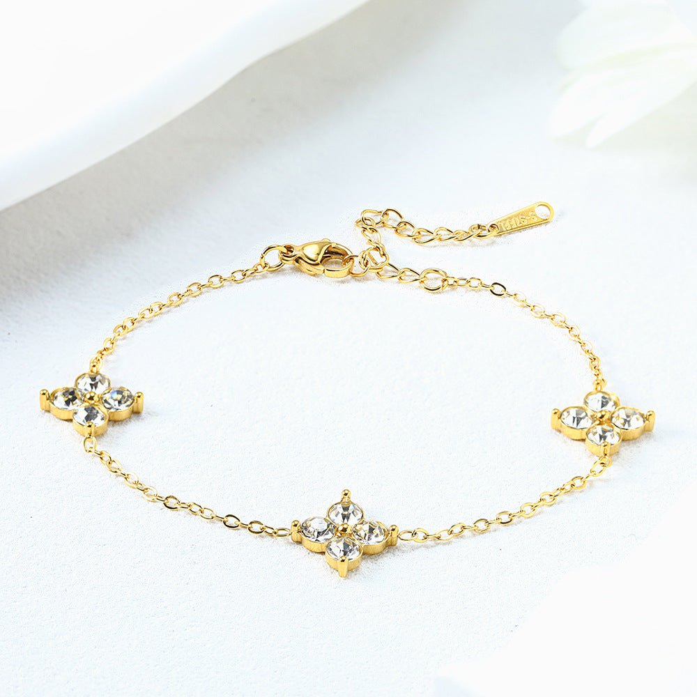 French Babys Breath Bracelet Necklace And Earrings Set - MU SHANG CO.
