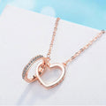Necklace Two Ring Fashion Diamond Necklace - MU SHANG CO.