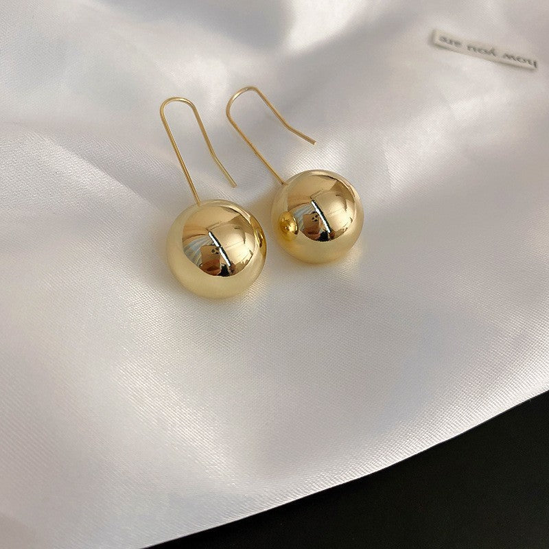 Vintage Round Flower Tassel Earrings, European American Retro Metallic Stud Earrings, Light Luxury Elegant Jewelry - MU SHANG CO.