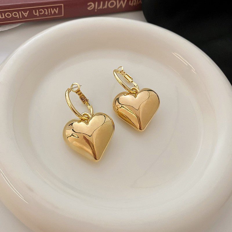 Vintage Round Flower Tassel Earrings, European American Retro Metallic Stud Earrings, Light Luxury Elegant Jewelry - MU SHANG CO.