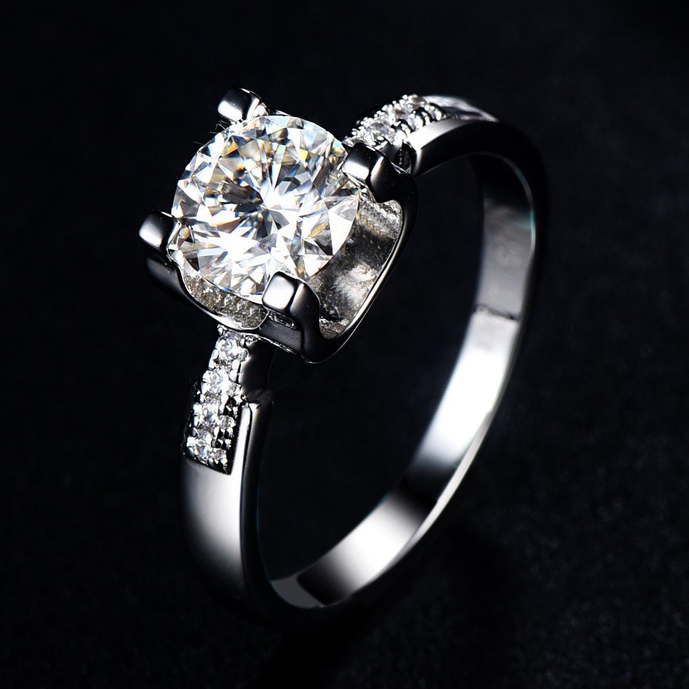 Women's Diamond Engagement Ring Classic Accessory - MU SHANG CO.