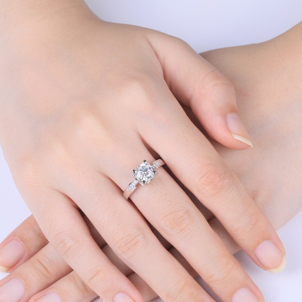 Women's Diamond Engagement Ring Classic Accessory - MU SHANG CO.